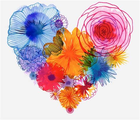 Pin By Sally Butel On Watercolours Watercolor Heart Flower Art
