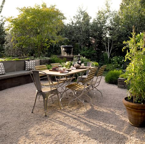 French Style Gravel Patio Stone Patio Designs Backyard