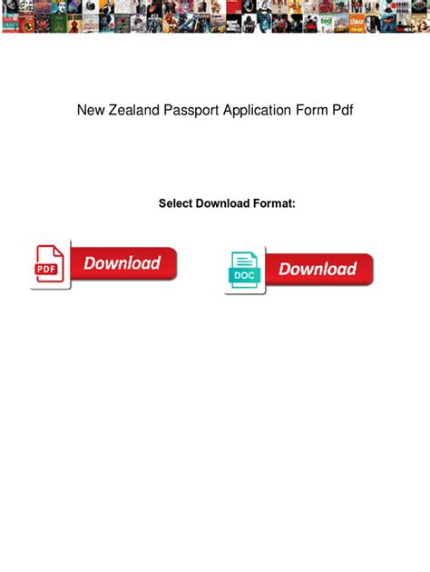 Fillable Online New Zealand Passport Application Form Pdf New Zealand