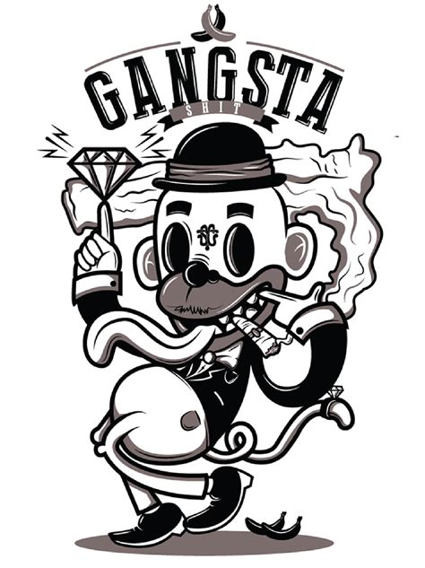 Gangster cartoon characters drawings how to draw a graffiti character holding spraycans. #fake #gangsta | Character illustration, Vintage cartoon ...