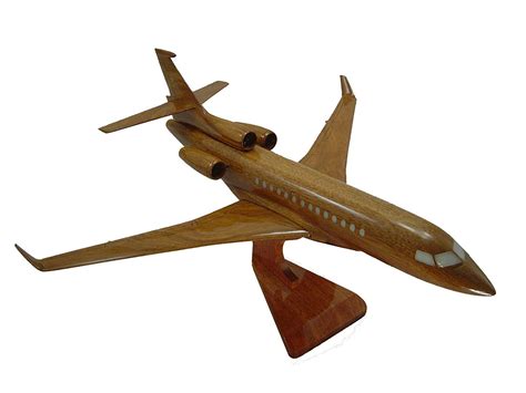 dassault falcon 900 ex mahogany wood desktop aircraft model handmade products