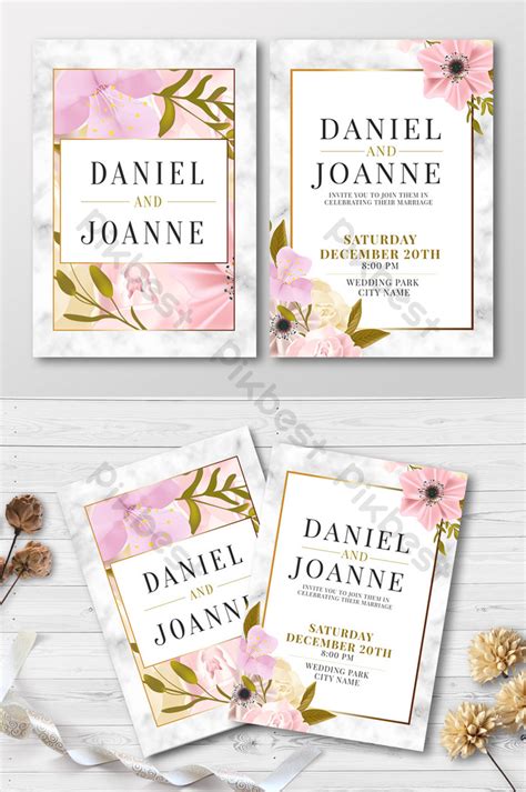 This template is a perfect choice for wedding powerpoint presentations. Elegant Wedding Invitation With Marble Background | AI Free Download - Pikbest