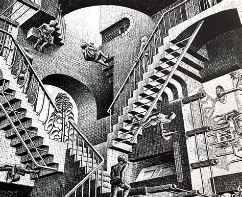 Mc Escher Print Escher Kunst Balkon Circa 1945 Etsy Vrogue