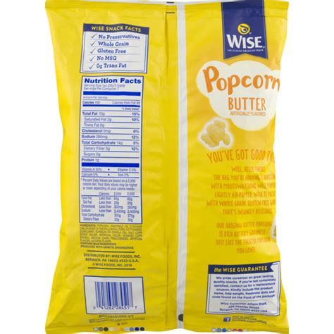 Wise Popcorn Butter Air Popped 7 Oz Instacart