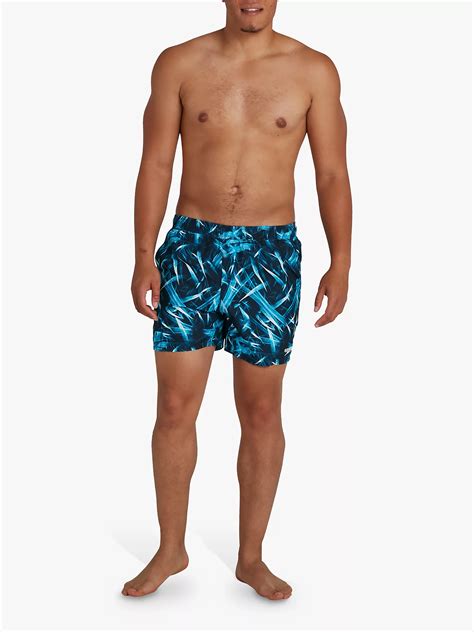 Speedo Printed Leisure 16 Swim Shorts True Navyblue Jewelwhite At