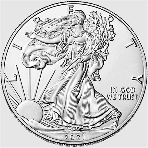 2021 1 Oz American Silver Eagle Coin Bu Type 1 Arch City Bullion