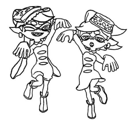 Squid Sisters Coloring Pages Squid Coloring Pages Getcoloringpages