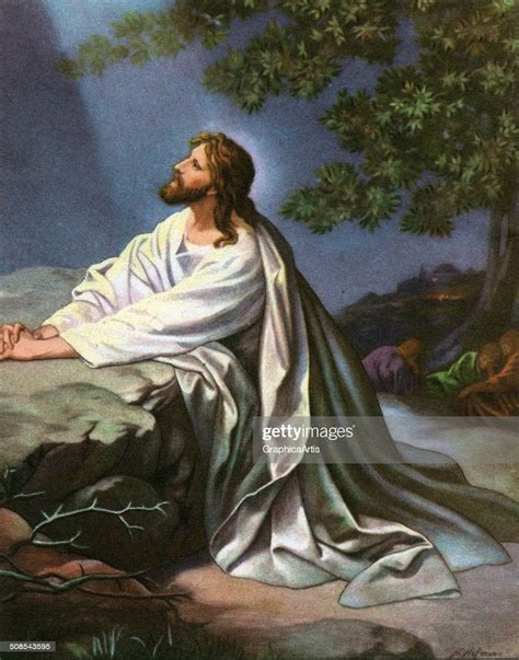 Christ In The Garden Of Gethsemane By Heinrich Hofmann 1930s Color