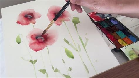 How To Paint Easy Watercolour Flowers For Beginners Wet In Wet