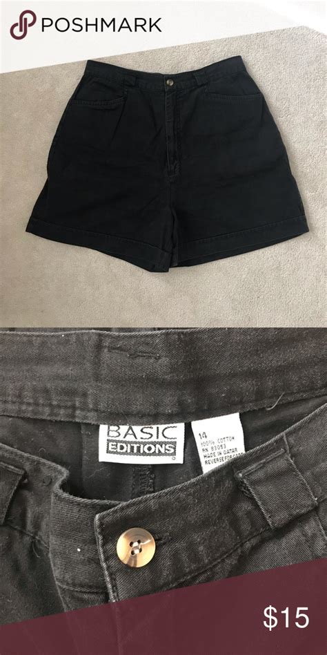 Basic Editions Shorts Black Denim Shorts Black Denim Shorts With Pockets