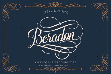 Beradon Script Elegant Wedding Font Fonts Creative Market