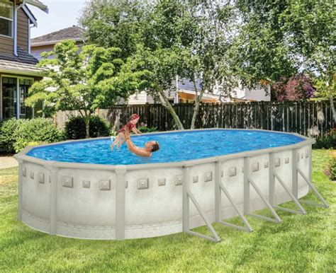 Millenium 16 X 32 Oval Above Ground Pool Package 52 Wall Ppmil163252