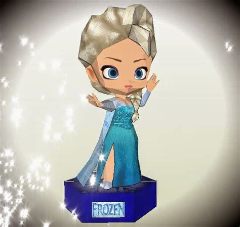 Papermau Frozen Elsa The Snow Queen In Chibi Style By Paper Mike