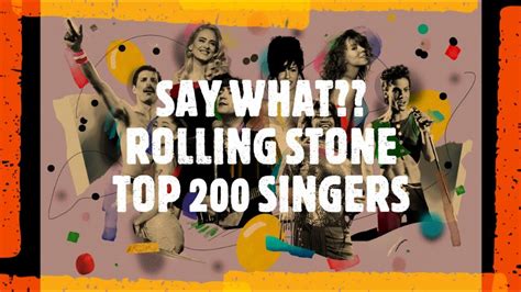 Say What The Rolling Stone Top 200 Singers List Youtube