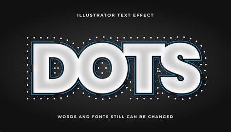 Premium Vector Modern Editable Dots Text Effect