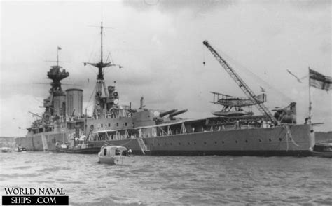 British Battlecruiser Hms Hood 51 Docked In Port World Naval Ship