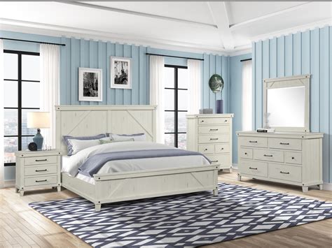 Spruce Creek Farmhouse White King Bedroom Set My Furniture Place