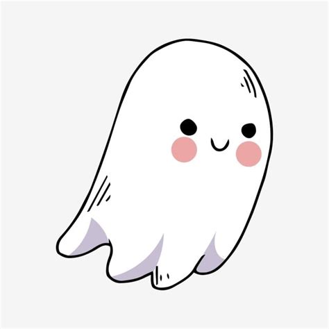 Cute Ghost Drawing Aesthetic ~ Ghost Drawing Cute Kawaii Halloween Fall