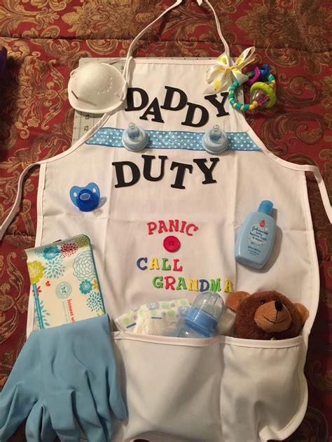 Maybe you would like to learn more about one of these? New Dad Diaper Duty apron #babyshowerdiapercakeideas ...