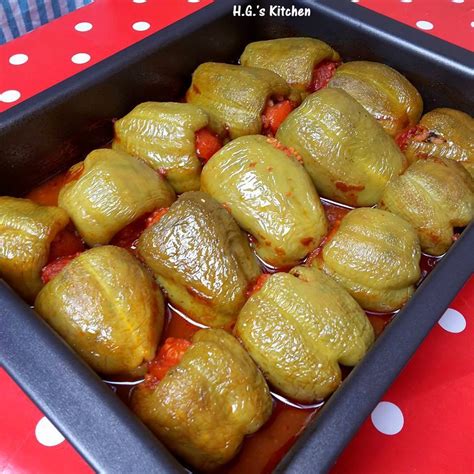 Dolma Traditional Turkish Stuffed Peppers With Meat And Rice H G S