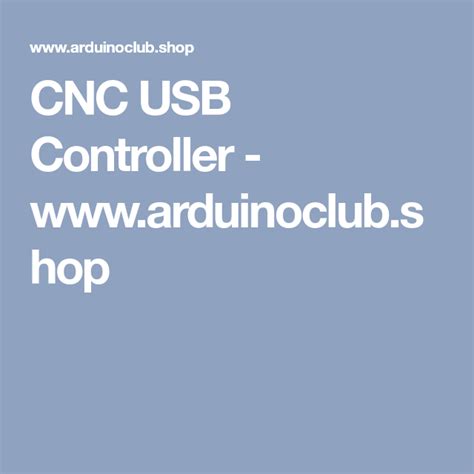 Cnc Usb Controller Arduinoclubshop