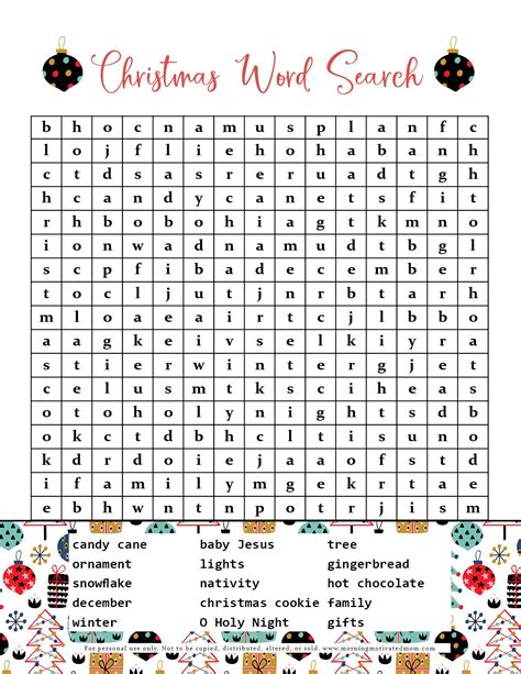 Christmas Word Search Printable Christmas Word Search Christmas Word