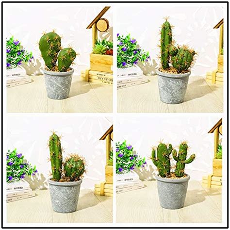 Fycooler Artificial Succulent Plantsfaux Cactus Decorative Faux
