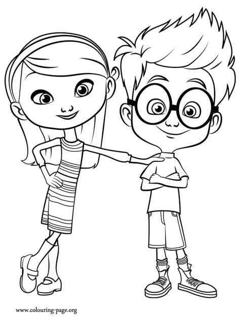Mr Peabody And Sherman Sherman And Penny Coloring Page