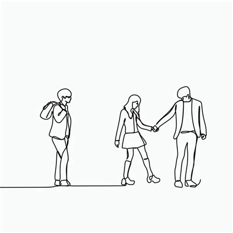 Vector Dibujos Animados Ilustración De Familia Caminante Del Hombre O Padre Mujer O Madre Y