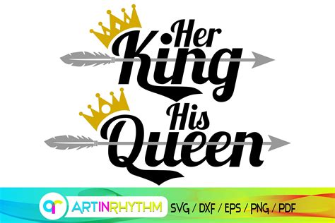 Her King His Queen Her King Svg His Queen Svg Her King His Etsy