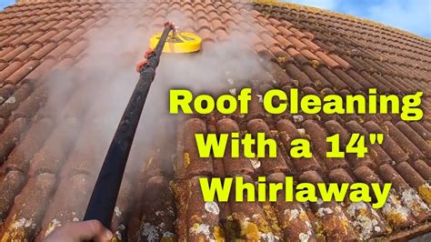 Gently Pressure Washing A Roofusing Heat Through 14 Whirlaway Youtube