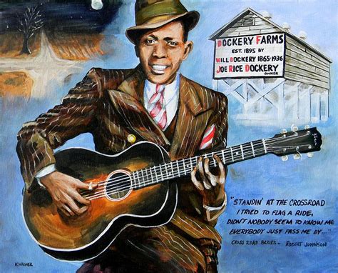 Robert Johnson Mississippi Delta Blues Painting By Karl Wagner Fine