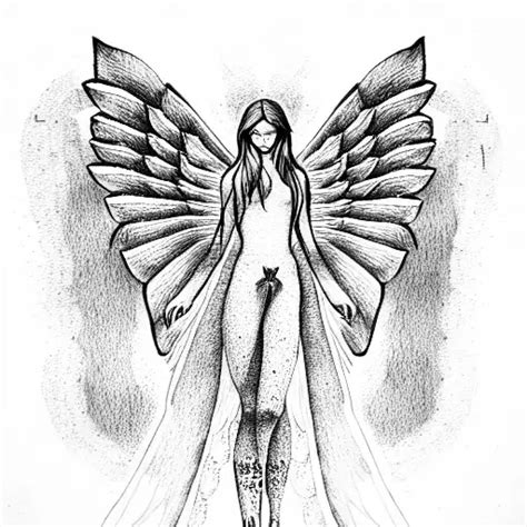 Dotwork Angel Tattoo Idea Blackink