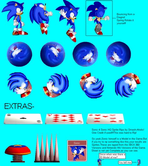 Sonic The Hedgehog 4 High Quality Sonic Sprite Rips