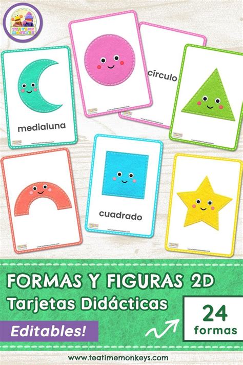 Shapes Card In English And Spanish Tarjetas Educativas F8b