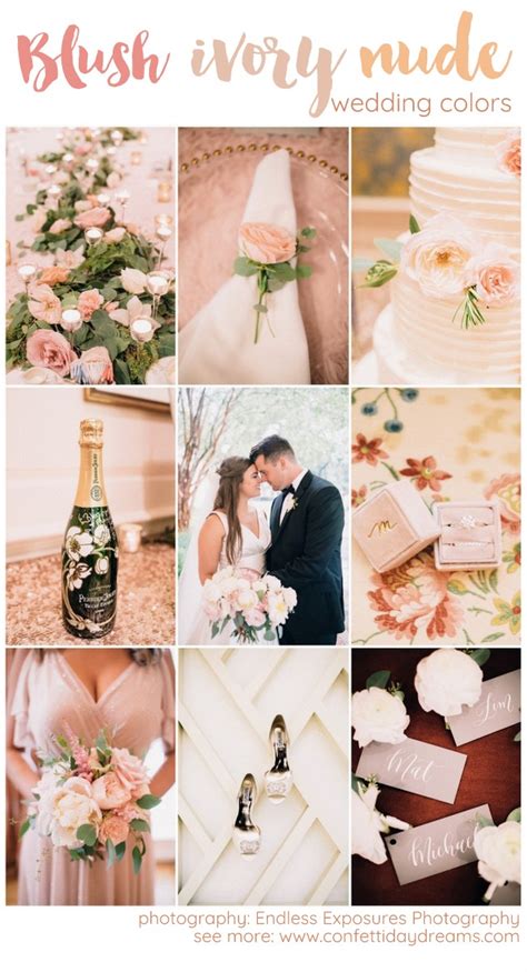 Check Out This Elegant Blush Pink Ivory Champagne Wedding Palette