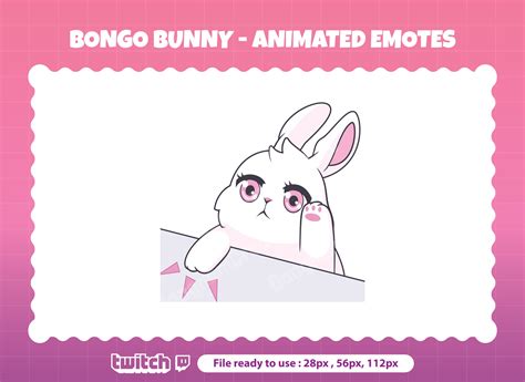 Bongo Bunny Animated Emote For Twitch Bongo Cat For Twitch Etsy