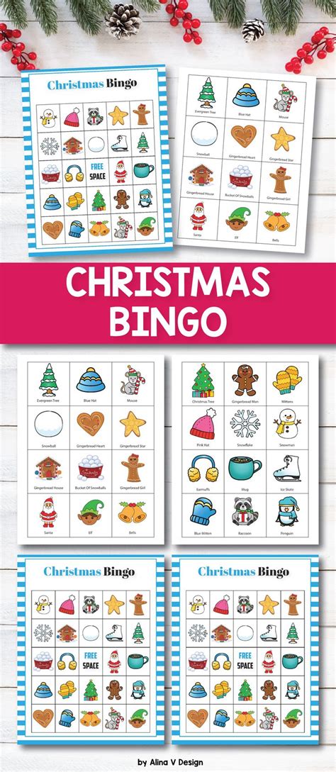 Christmas Bingo Printable Game For Kids And Adults Perfect For