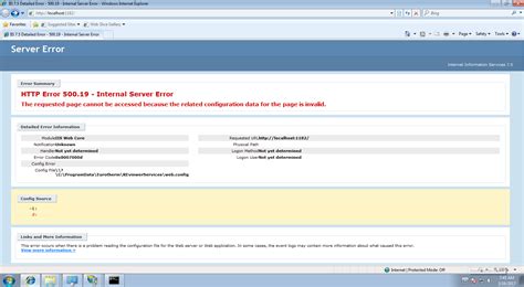 Internal Server Error Iis Web Config Unbrick Id