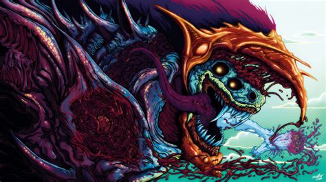Multicolored Dragon Illustration Hyperbeast Brock Hofer Creature