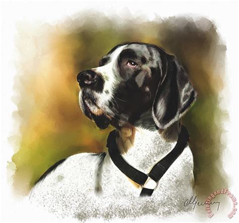 Michael Greenaway Pet Dog Portrait Painting Pet Dog Portrait Print