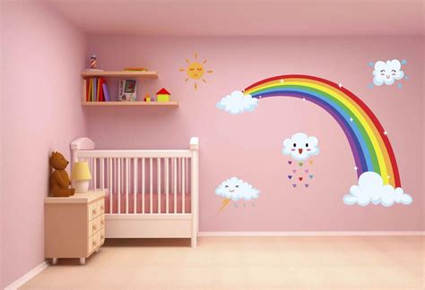 Get it as soon as thu, may 13. Cute Rainbow with Clouds Wall Decal | Kids room murals ...