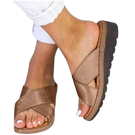 Mychoice Mchoice Sandals For Women Wide Width 2021 Comfy Platform Sandal Shoes Comfortable