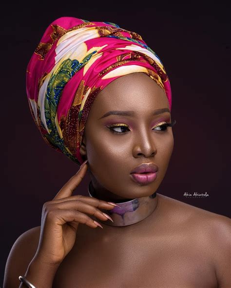 Pink Head Wrap Metallic Chocker Pink Headwrap Turban Headwrap African Beauty African Women