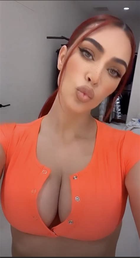 Kim Kardashian Dyed Her Hair Bright Red Glamour