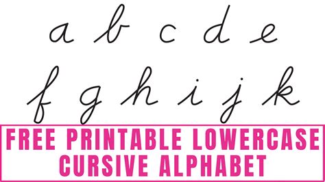 Simple Cursive Fonts Alphabet