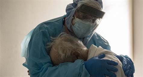 Coronaviruses are a group of related rna viruses that cause diseases in mammals and birds. Coronavirus: Photo of ICU doctor comforting patient goes viral