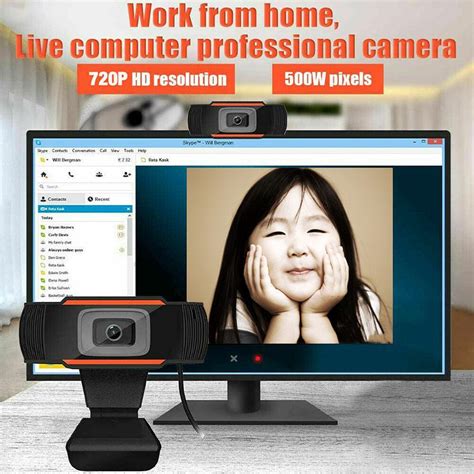 hd usb webcam with microphone with built in sound absorbing microphone for pc video recording