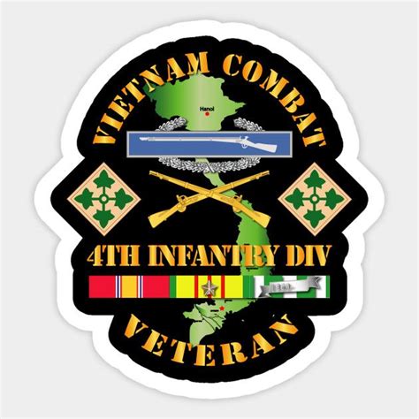 Vietnam Combat Infantry Veteran W 4th Inf Div Ssi V1 Infantry