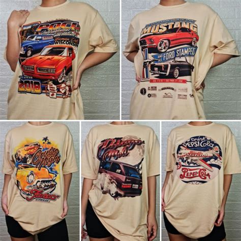 Vintage Cars Streetwear Oversized Graphic Tshirt Unisex Shopee